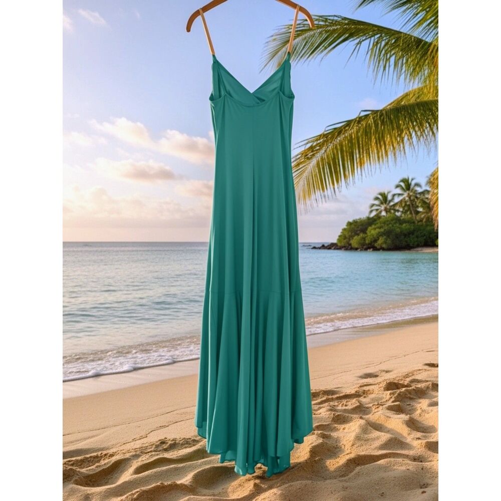Vintage City Triangles Y2K Teal Mermaid Gown - Sea & Sand Collection - Size S/M - Picture 2 of 5